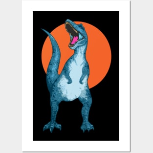 Dinosaur Retrowave Posters and Art